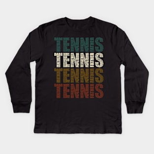 Tennis Dad - Funny Sports Lovers Gift For Papa Kids Long Sleeve T-Shirt